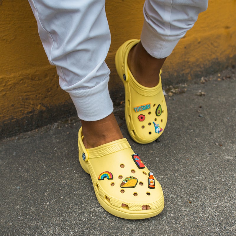 Express yourself and your unique style in a bright pair of Crocs.